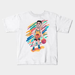 Portrait of Stephen Curry Kids T-Shirt